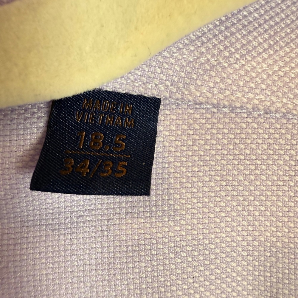 Mens Purple David Donahue Dress Shirt Button Down Long Sleeve Career Office - Picture 9 of 10